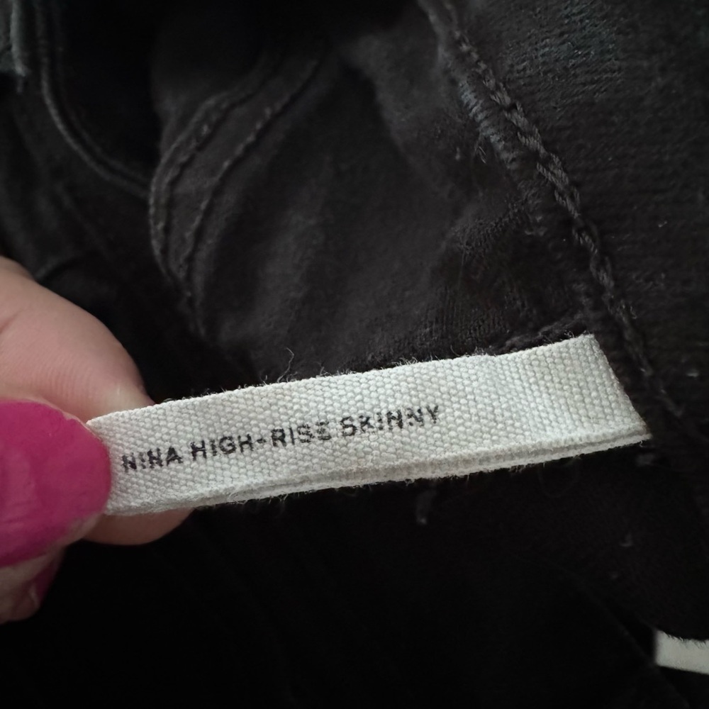 Rag & Bone High Rise Nina Skinny Jeans in No Fade Black - Picture 12 of 12